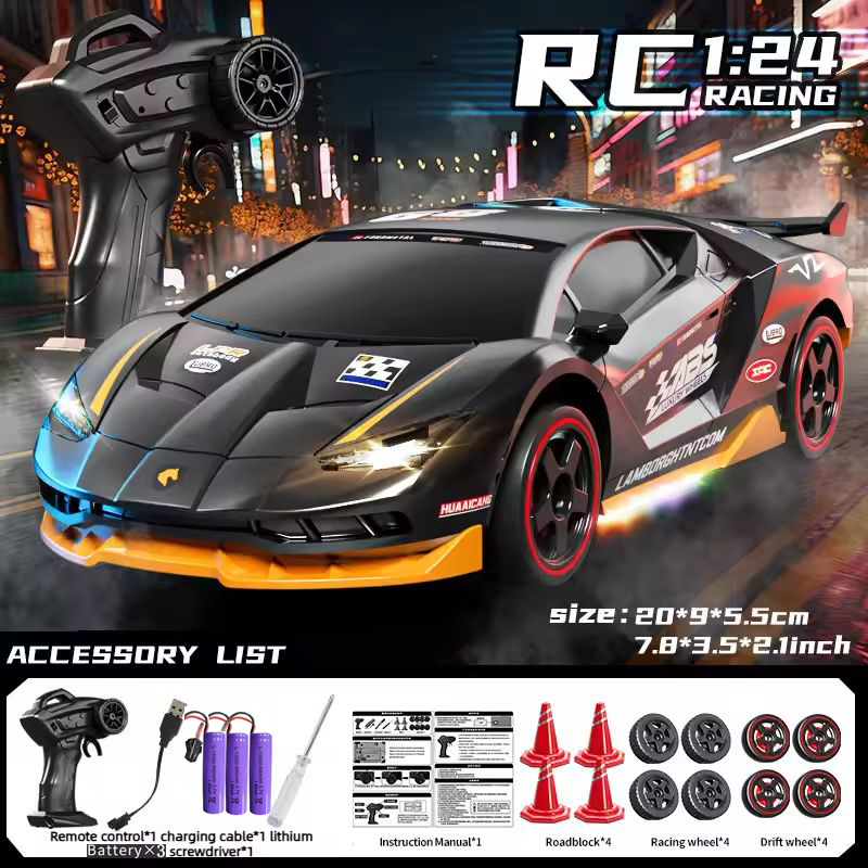 Drone Shahed Rc - 1/24 4륜구동 RC 드리프트카 2.4GHz 고속