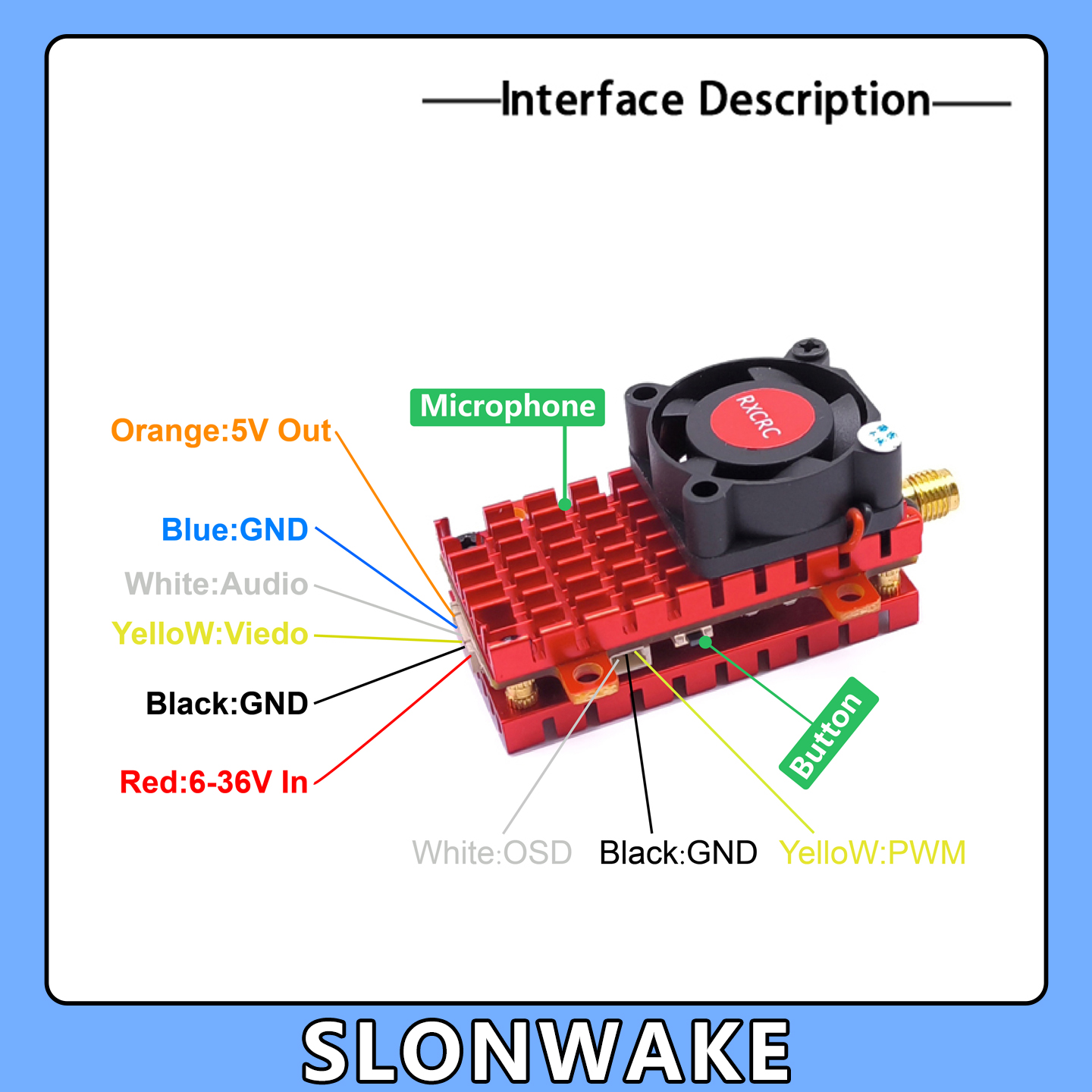 SLONWAKE 5.8G 2W VTX FPV 1800T - Telemetry Module Rc 리뷰 및 가격