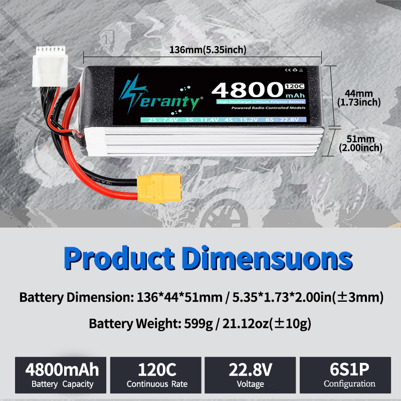 TERANTY 6S 4800mAh Lipo 배터리 22 - Drone Rc Leading 리뷰 및 가격