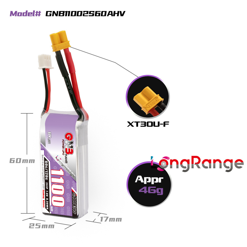 GNB 1100mAh 2S 3S 4S 6S 60C/12 - Drone Rc Race 리뷰 및 가격